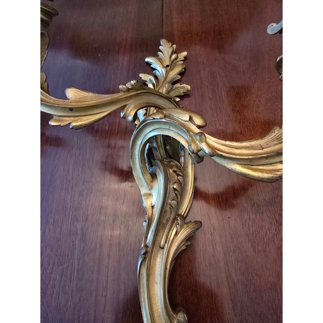 An original antique pair of gilt bronze ormolu large e f caldwell and company sconces. Absolutely a correct perfect...