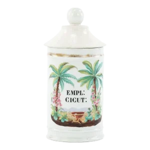 Lidded Porcelain Apothecary Jar