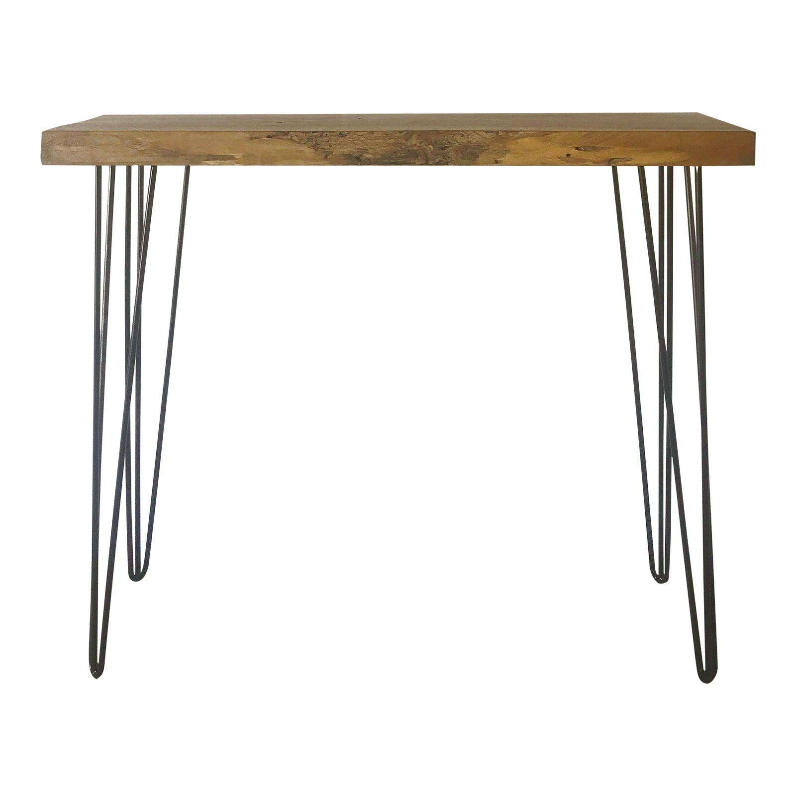 Live Edge Slab Console Table With Hairpin Legs Chairish