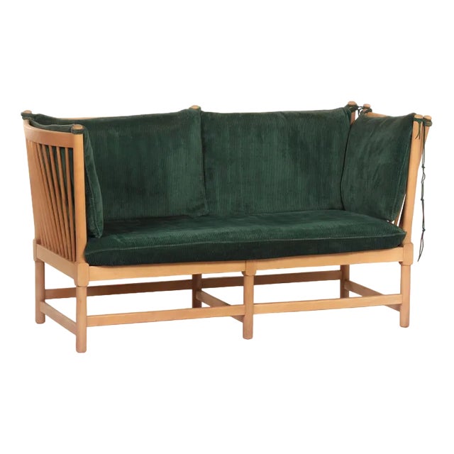 Spoke-Back Sofa by Borge Morgensen for Fritz Hansen, 1963 For Sale