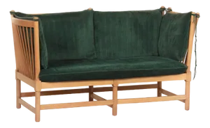 Spoke-Back Sofa by Borge Morgensen for Fritz Hansen, 1963