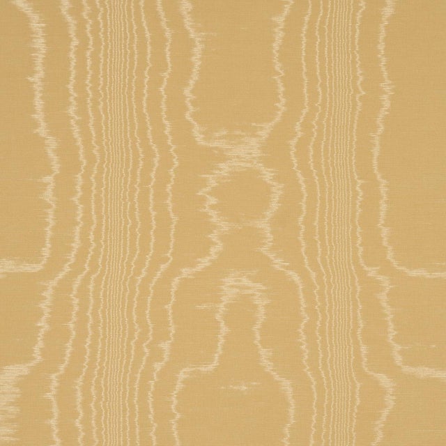 Traditional Sample - Schumacher Washington Moiré Fabric In Yellow For Sale - Image 3 of 5