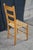 6 Antique Country Farmhouse Maple Ladderback Woven Rattan Dining Chairs For Sale - Image 4 of 12