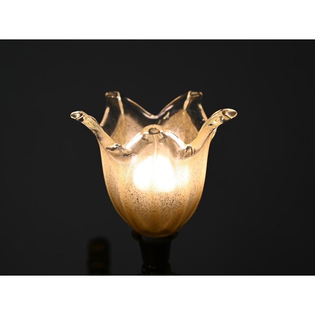 Gold Swan Table Lamp in Murano Glass and 24 Karat Gold by Archimede Seguso, Italy 1950s For Sale - Image 8 of 14