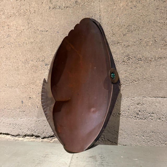 1950s Los Castillo Decorative Bronze Fish Shaped Bowl Taxco Mexico For Sale - Image 13 of 13