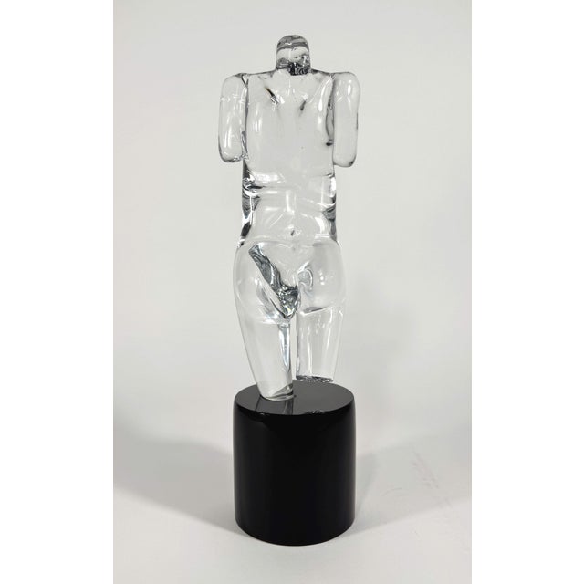 Mid 20th Century Female Figural Art Glass Sculpture For Sale - Image 4 of 8