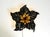 Metal Large Black and Gilt Metal Floral 5-Arm Ceiling Lamp by Hans Kögl, 1980s For Sale - Image 7 of 18
