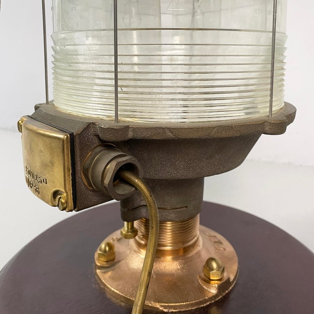 Mid-Century Modern Italian Ships Lamp in Wood, Glass and Metal, 1950s For Sale - Image 17 of 18