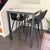 Tall Room & Board Parsons Table With 4 Leather Room & Board Bar Stools For Sale - Image 12 of 13