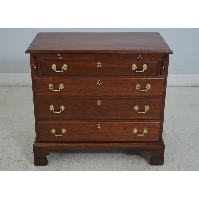 Age: C.1972 Details: Bracket Feet Dovetailed Drawer Construction Fine Carved Details High Quality Construction Rich High...