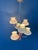 Mid-Century White Opaline Glass Chandelier with Pink Frame For Sale - Image 4 of 13