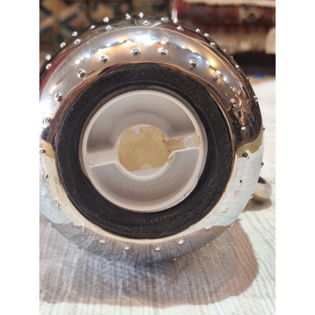 Silver Vintage Chrome Hammered Insulated Coffee & Tea Server, Made in Taiwan, C. 1980s For Sale - Image 8 of 11