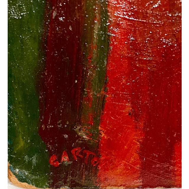 Norman Carton, American Abstract Expressionist Flowers Oil Painting Norman Carton Wpa Artist For Sale - Image 10 of 14