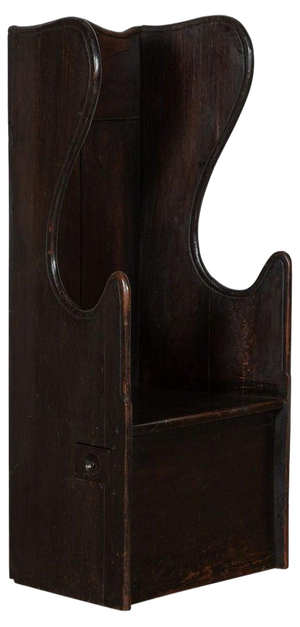 19th Century English Pine Vernacular Wingback Tavern Settle, 1880s