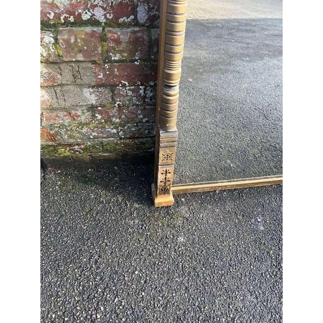 Large Antique English Gilt Overmantle Mirror For Sale - Image 3 of 9