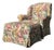 Vintage Hickory Hill Floral Upholstered Armchair & Ottoman | Traditional English Country Style For Sale