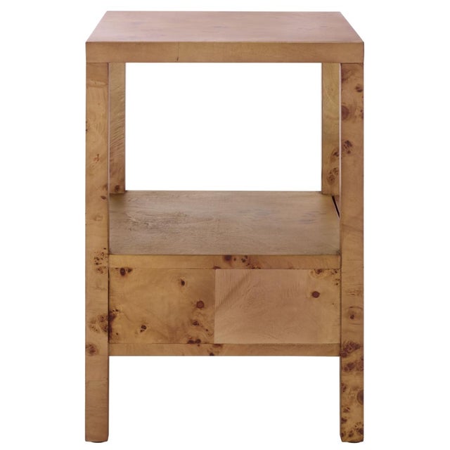 Willshine Burl 1 Drawer Accent Table in Natural For Sale - Image 9 of 10