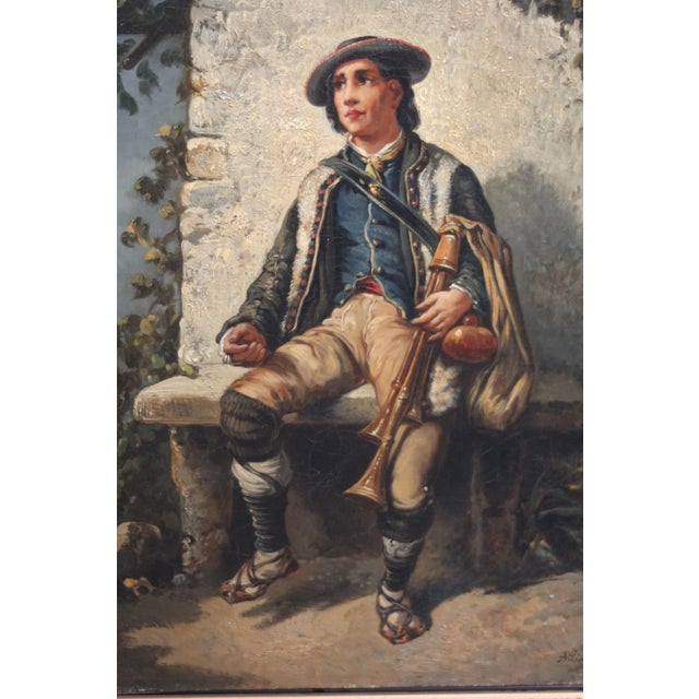 A. Léonard, Untitled, 1800s, Oil on Canvas, Framed, Set of 2 For Sale - Image 9 of 13