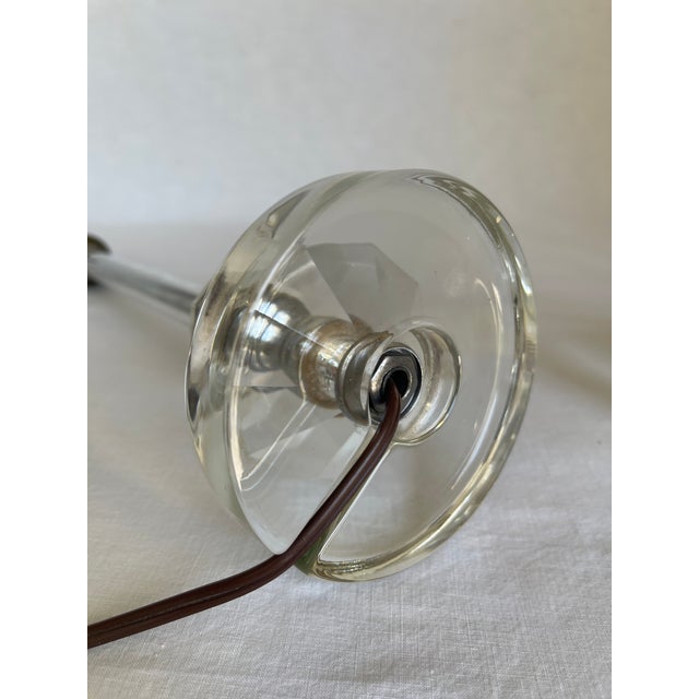 Transparent 1930s Art Deco Faceted Glass Boudoir Lamps - a Pair For Sale - Image 8 of 8