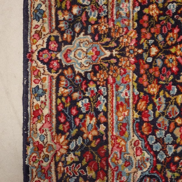 Textile Kerman Rug in Cotton and Wool, Iran For Sale - Image 7 of 9
