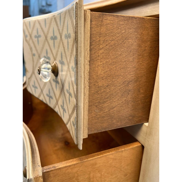 Mid 20th Century Antique Style Hand Painted Floral Rococo Dresser For Sale - Image 5 of 14