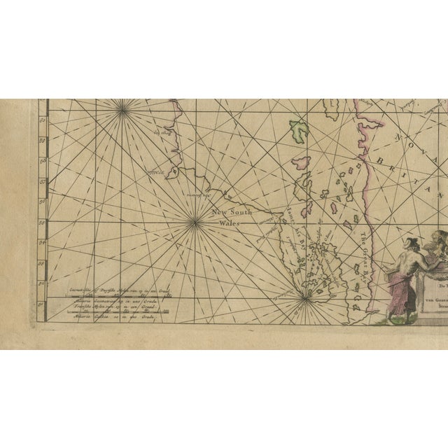 Paper Sea Chart of Hudson Bay, Baffin Bay and Greenland by Frederick de Wit, 1690 For Sale - Image 7 of 8