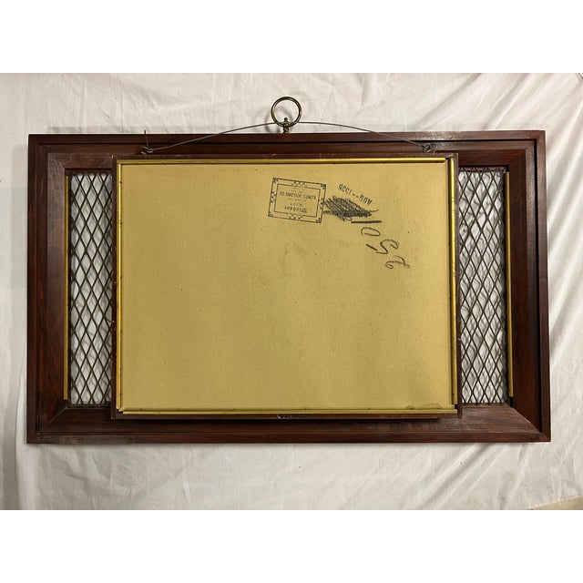 1956 Illinois Windsor Shadowbox Framed Wall Mirror For Sale - Image 10 of 11