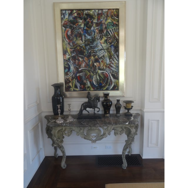 Light Gray Fabulous Large Late 19th Century Louis XV Consoles a Pair For Sale - Image 8 of 13