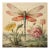 18' X 18' - 'Dragonfly and Flowers' # 1 - Original Botanical Print - Hortus Floridus Style, Unframed For Sale