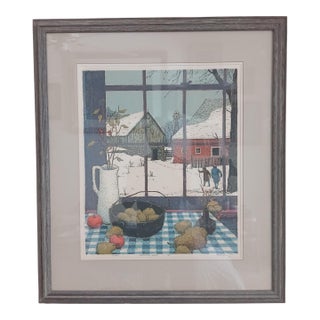 Tom Bartek 1932-2024 Large 1976 Serigraph - December Pears - Free Shipping For Sale
