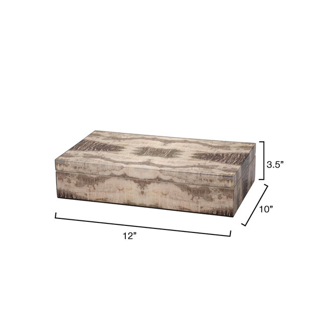 Contemporary Venom Decorative Box, Charcoal Lacquer For Sale - Image 3 of 8