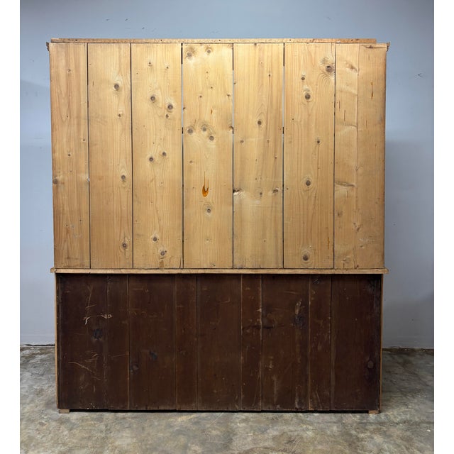 Wood Antique English Pine Dresser Hutch For Sale - Image 7 of 9
