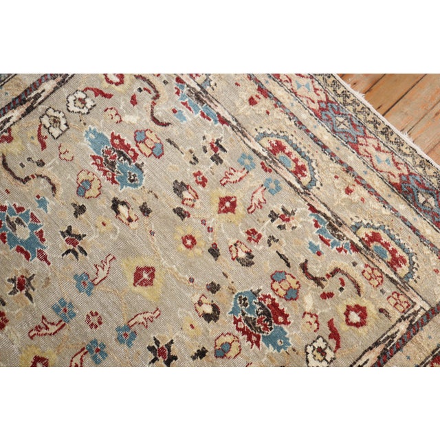 Elaborate Antique Gray Field Turkish Sivas Antique Rug - 4' x 5'7" For Sale - Image 17 of 18