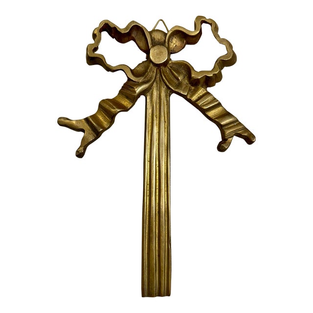 Brass Bow Aplique For Sale