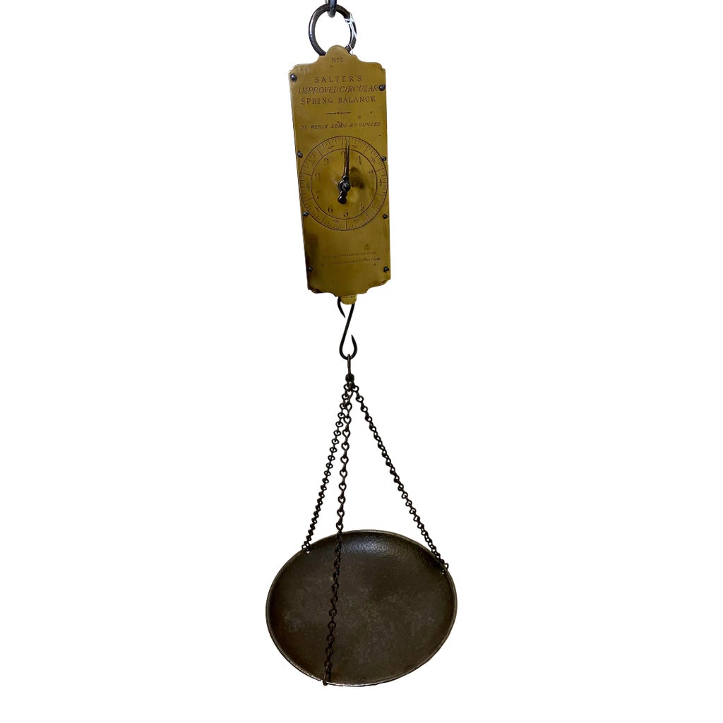 古道具 SALTER スプリングバランス No. 17 8oz antique-30-lb-capacity-brass-