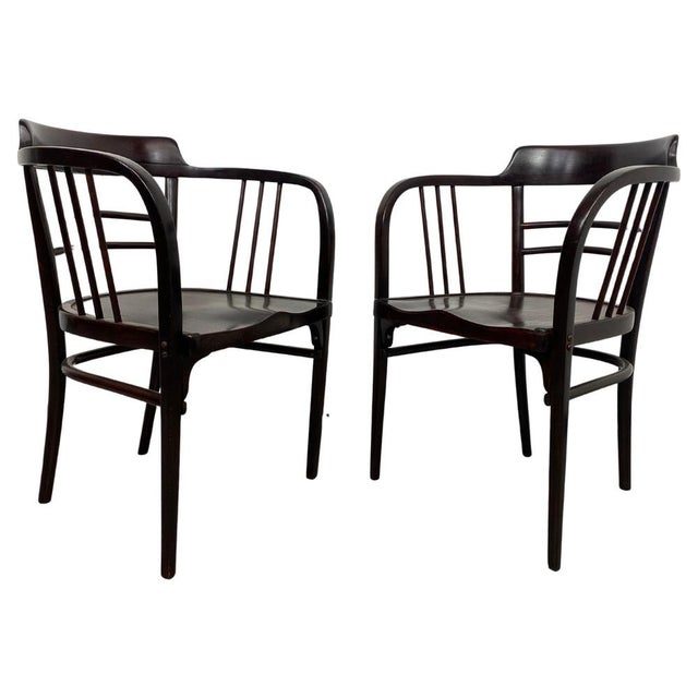 Secession No. 6093 Armchairs attributed to Otto Wagner for Thonet, 1890s, Set of 2 For Sale - Image 11 of 11