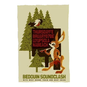 2008 American Concert Poster, Bedouin Soundclash With West Bound Train and Beat Union (Belly Up)