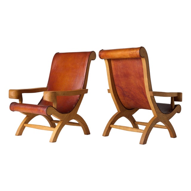 1940s Butaque Arm Chairs Attributed to Clara Porset - A Pair For Sale
