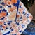 Hand-painted antique Imari leaf plate in fan and flower design // Arita plate // decorative plate // gilt edge // blue and white with orange For Sale - Image 17 of 17