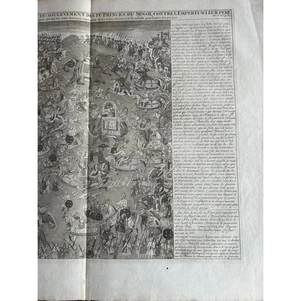 Paper Chatelain, Mughal Princes Revolt Battle, 1718, Engraving For Sale - Image 7 of 12