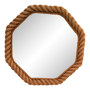 Mid-Century Octogonal Rope Mirror Adrien Audoux & Frida Minet