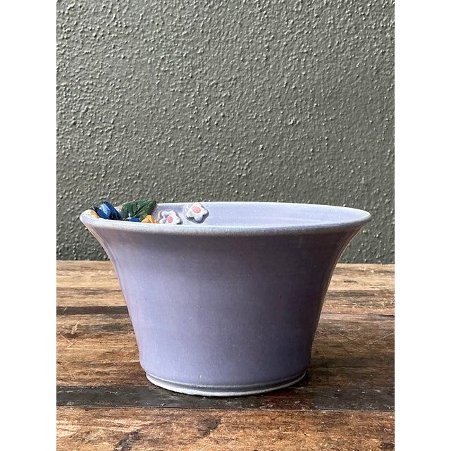 This charming pair of vintage studio pottery bowls is a beautiful example of late 20th-century artisanal craft. Each...