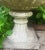 Antique, mid 19th century antique carved marble urn with grapevine and lion's head design. Carved design continues under...