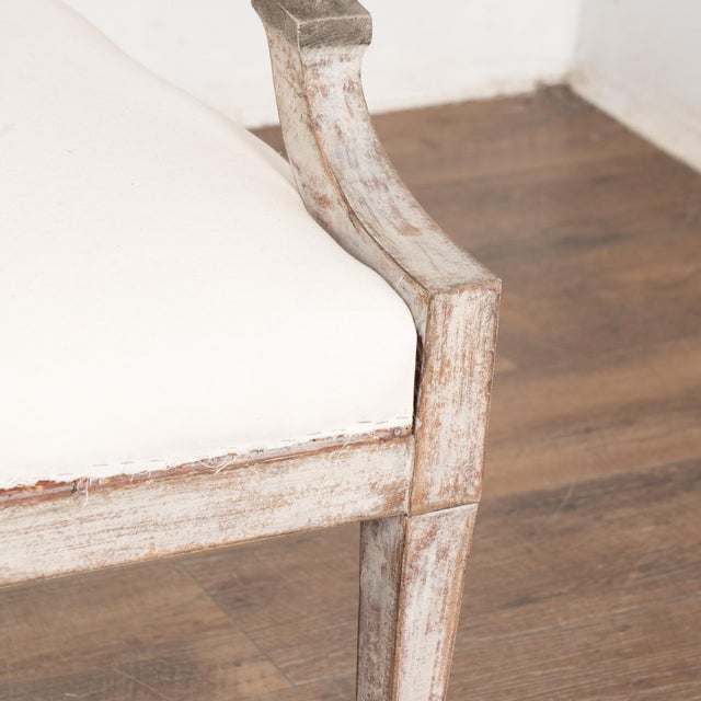 Gray Pair, 19th Century Gray Swedish Gustavian Pair of Armchairs For Sale - Image 8 of 10