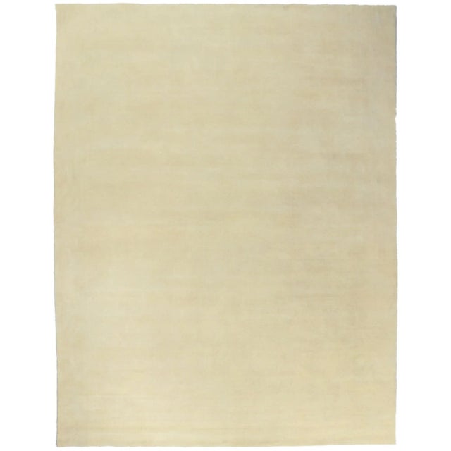 Ivory Area Rug With Minimalist Style - 09'11 X 12'11 For Sale - Image 9 of 9