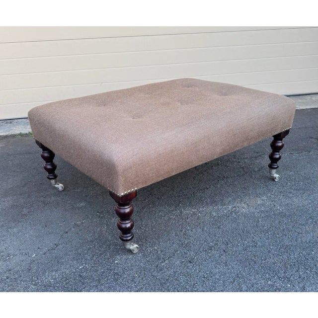 English George Smith Ottoman Bench With Bolster Pillows For Sale - Image 3 of 7