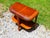 1930s Vintage Art Deco Waterfall End Table Demilune Tripod Stand For Sale - Image 5 of 16