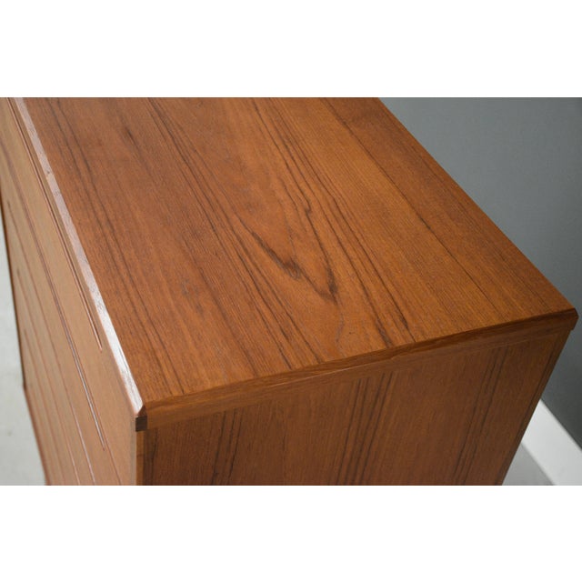 Brown 1960s Danish Modern Teak Tall Dresser by Torring Mobelfabrik For Sale - Image 8 of 11