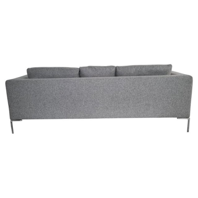 Charles Sofa in Mid-Grey Lambswool by Antonio Citterio for B&B Italia For Sale - Image 3 of 7