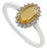 14k Gold Art Deco Natural Yellow Sapphire & Diamond Halo Ring Size 5.5 For Sale